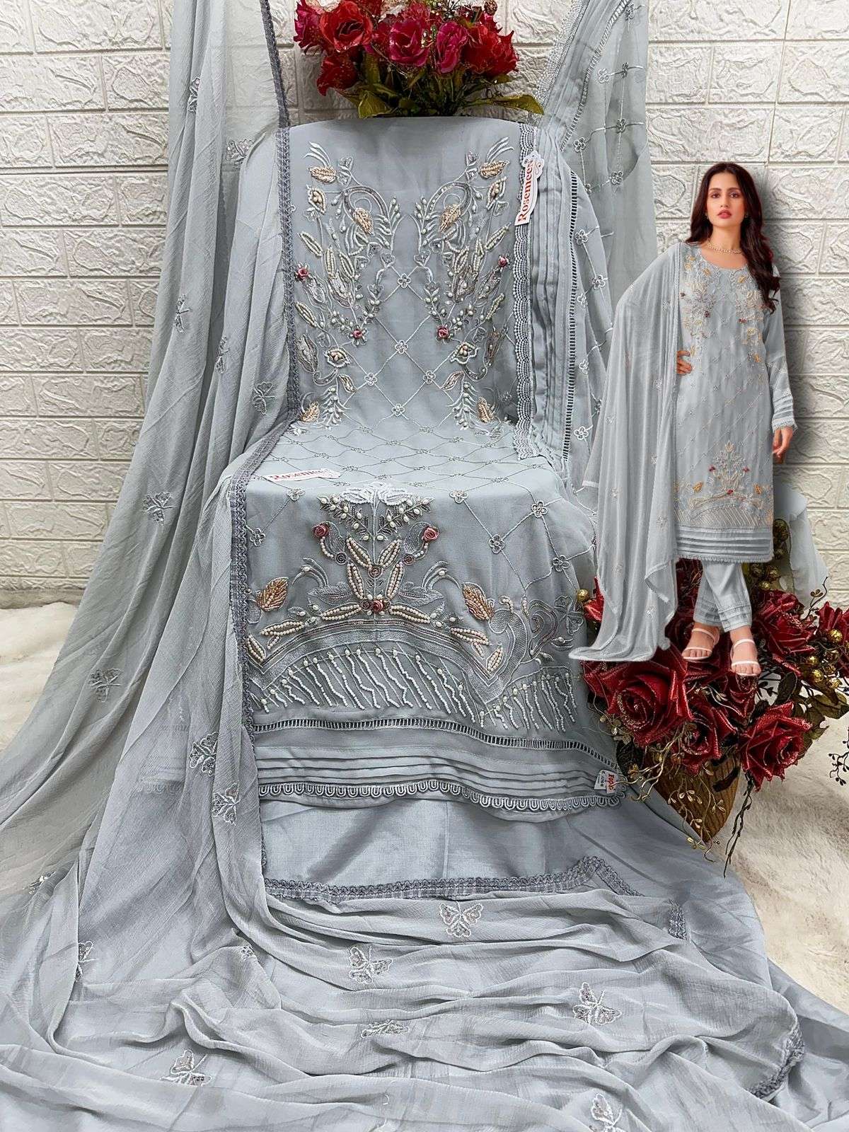 rosemeen by fepic 1665 colours georgette embrodered pakistani salwar kameez wholesale price supplier surat