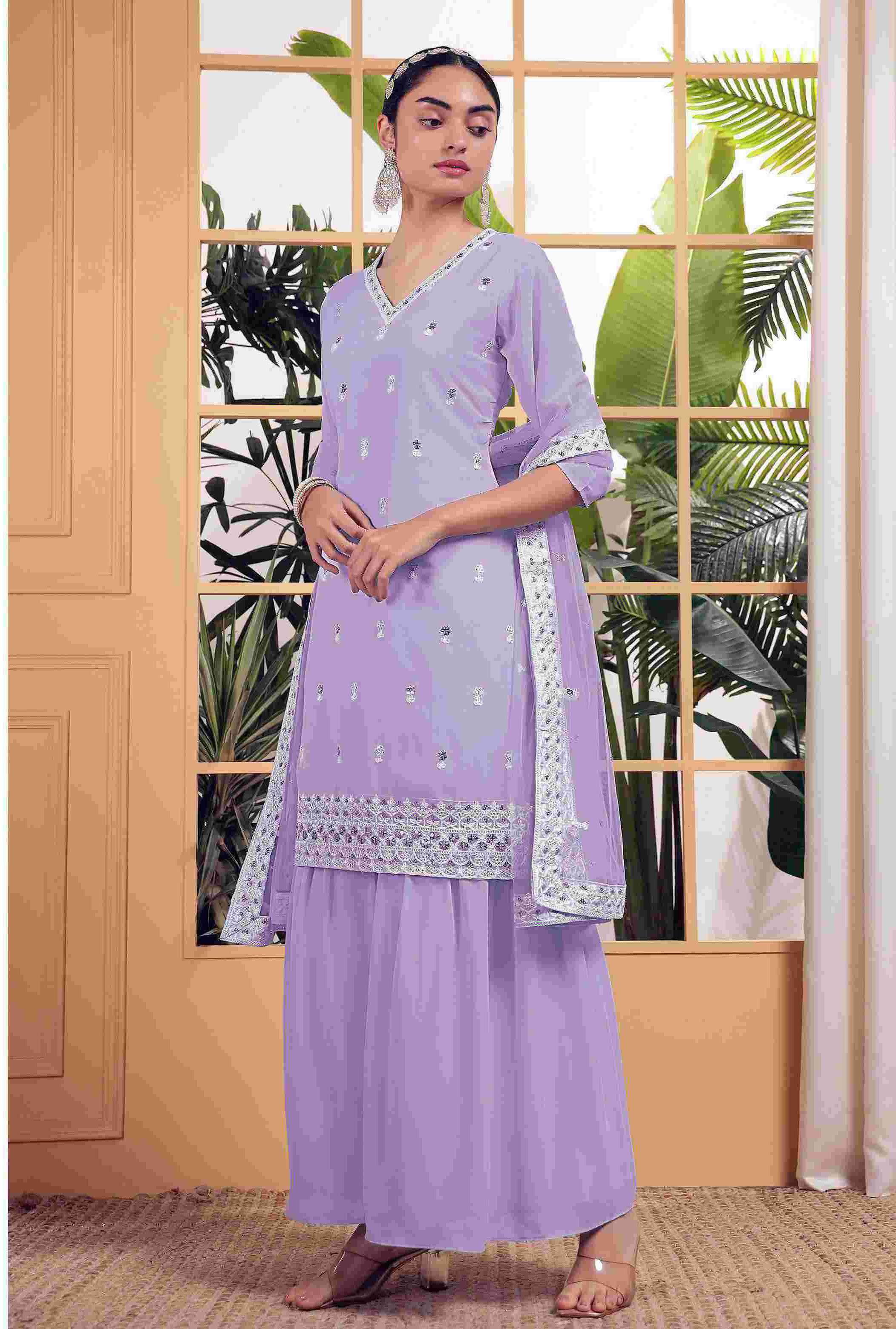 002 by threadthrill georgette designer embroidery work readymade salwar kameez best online price surat india 