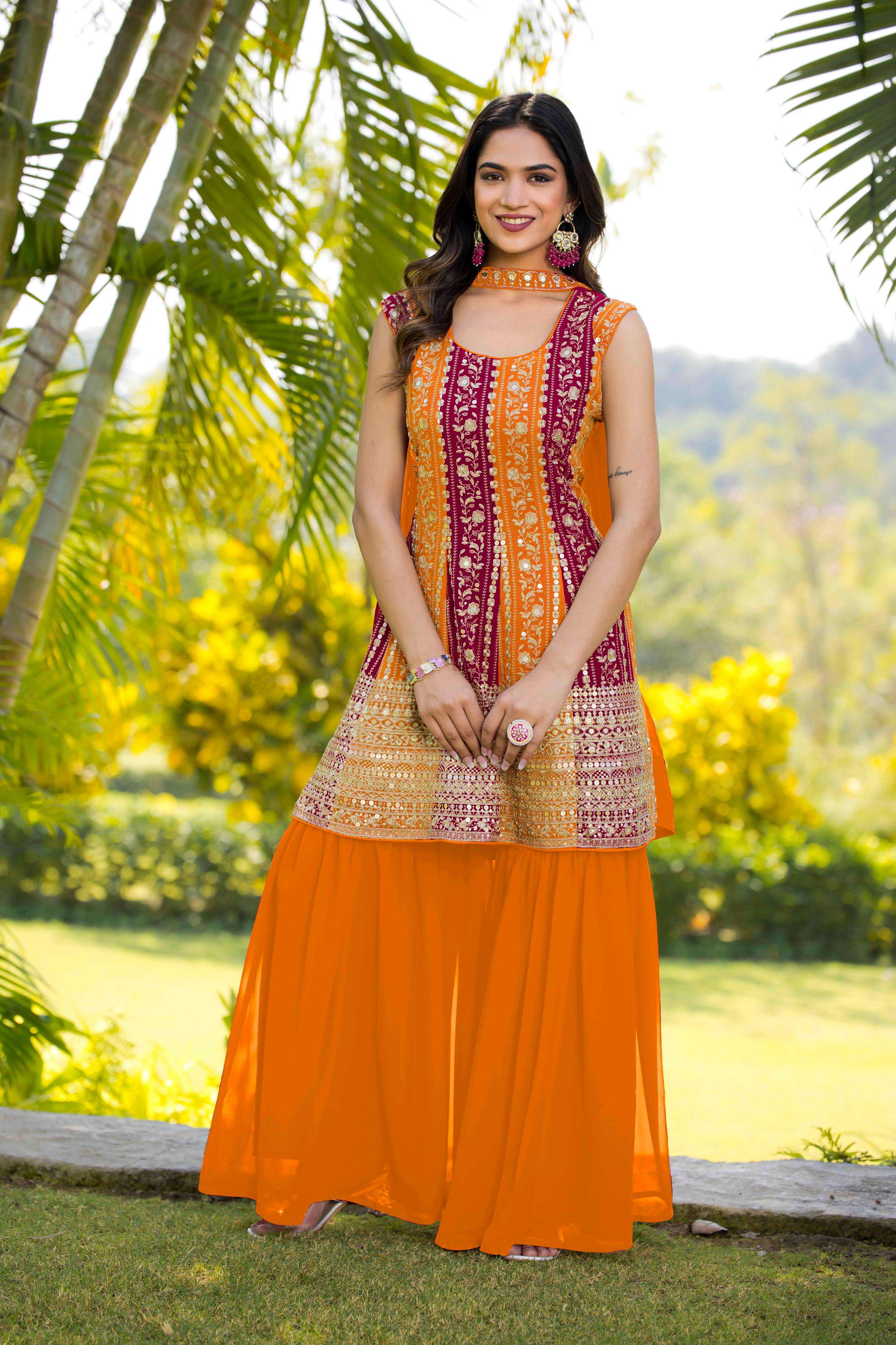 design no 3 by threadthrill georgette embroidery work fancy salwar kameez wholesale price surat india  