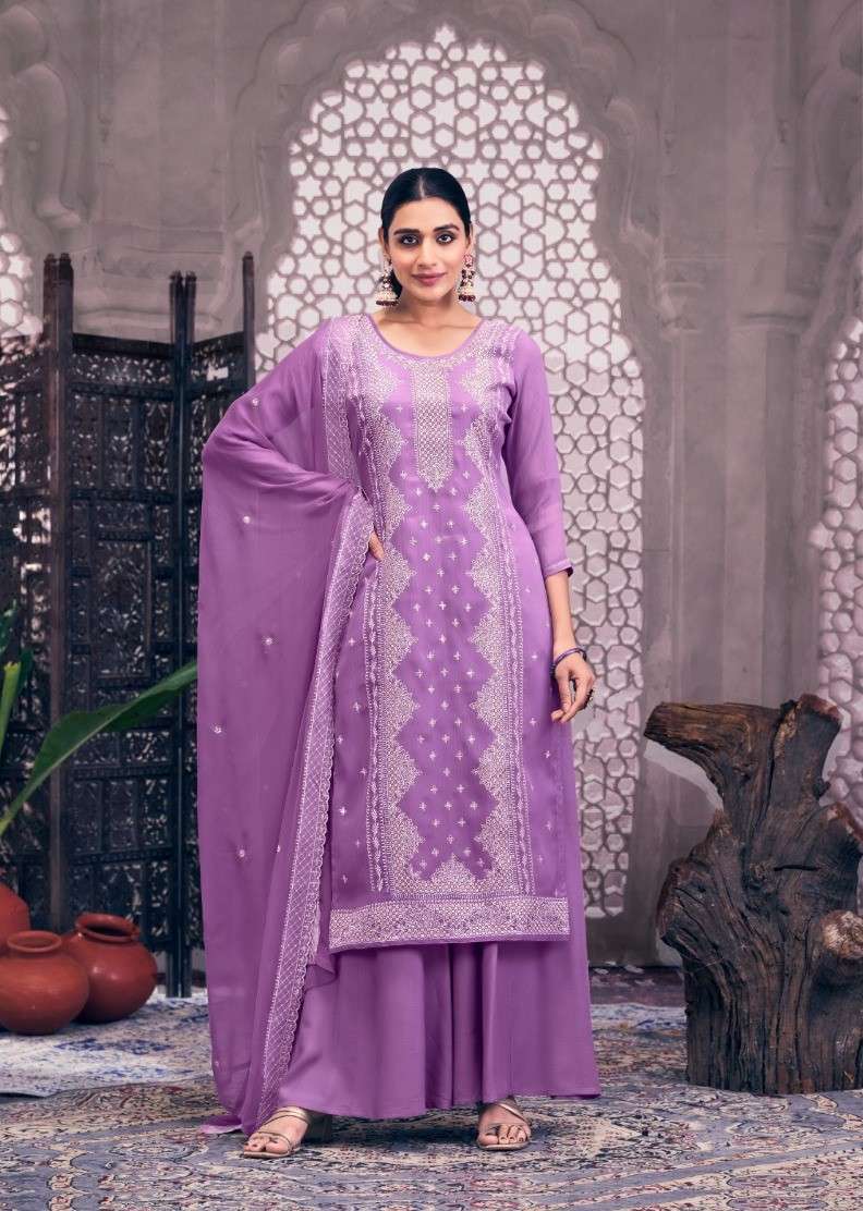 dhriti by fourdots 1421-1424 series organza chiffon heavy work and jarkan besr new design party where salwar kameez best price surat india 