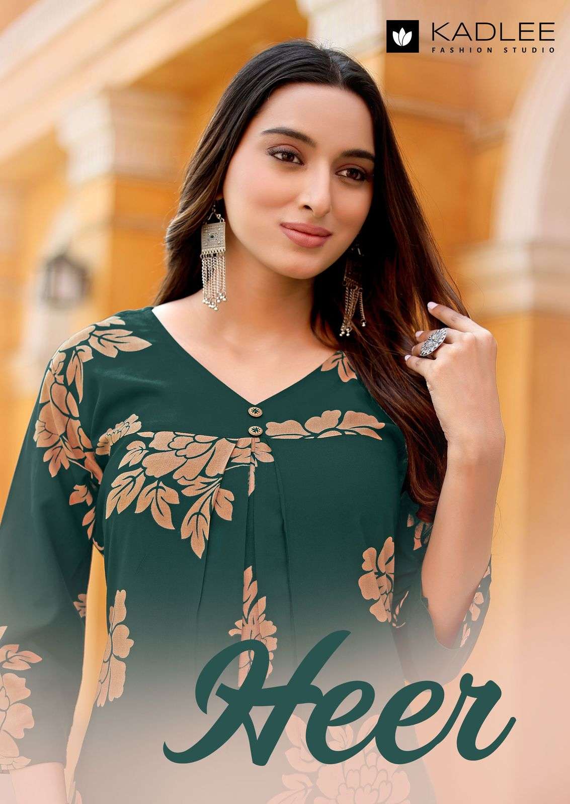 kadlee heer 4001-4006 series rayon printed designer cord set catalogue buy best price set online 