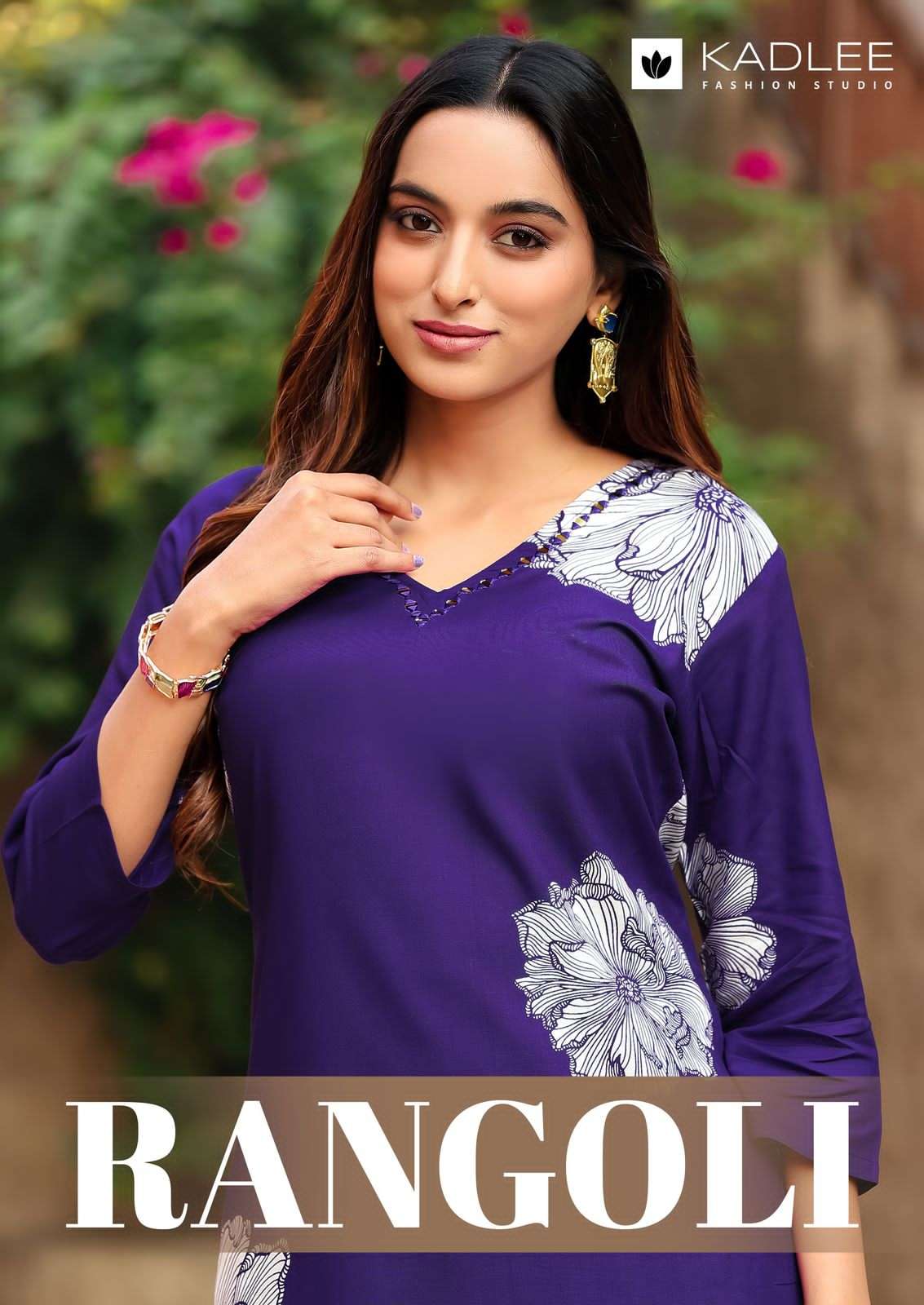 kadlee rangoli 4001-4006 series rayon designer kuti with plazzo set wholesale market surat gujarat