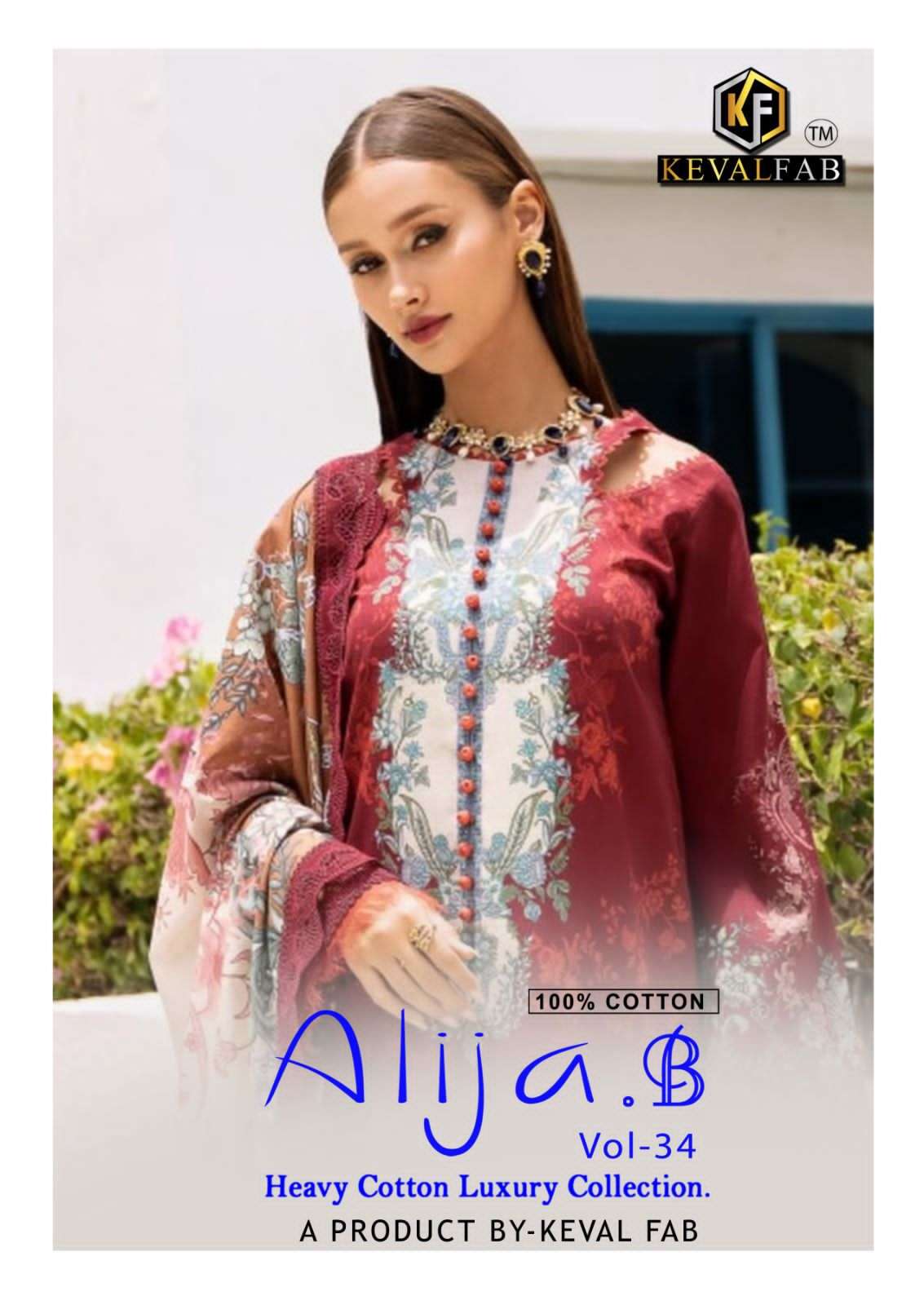 keval fab alija b vol-34 34001-34006 series latest designer pakistani salwar suits wholesale rate surat gujarat