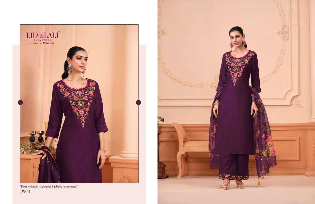 monalisa vol 6 by lily&lali 25301-25306 series party wear kurti best price online surat india 