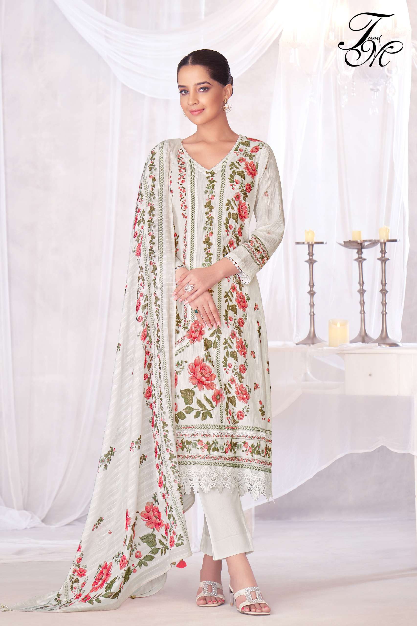 sandili by t&m pure cotton digital printed unstich salwar kameez whholesale price surat india