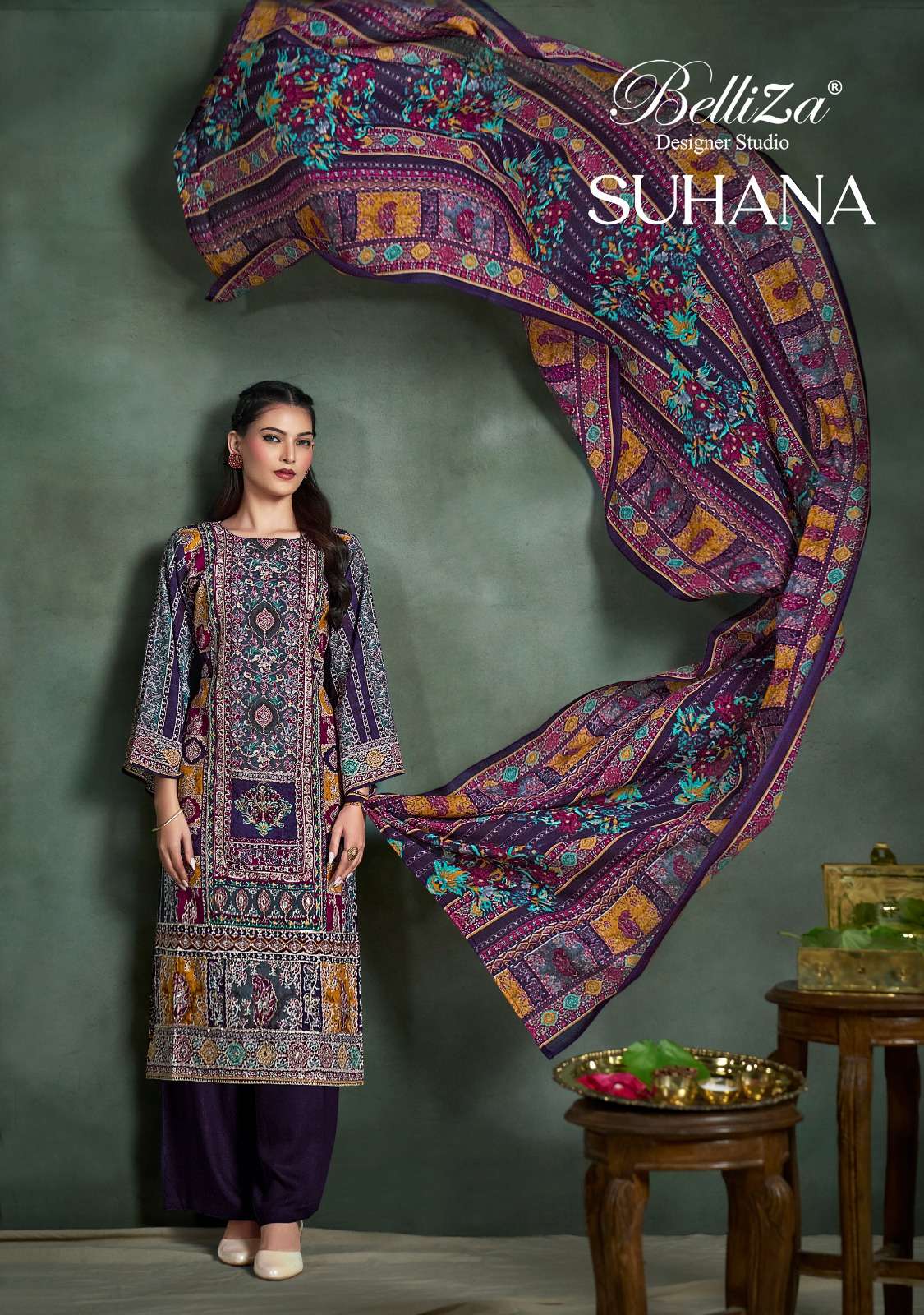 suhana by belliza designer studio pure viscose rayon digital salwar kameez best price online surat india 