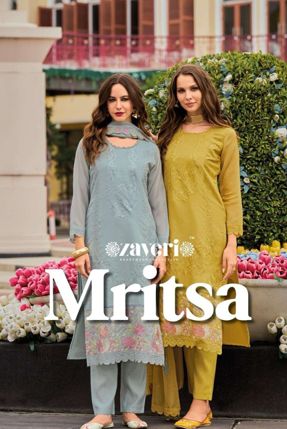 zaveri mrista exclusive soft organza ready made salwar kameez buy online shopping wholesale price surat