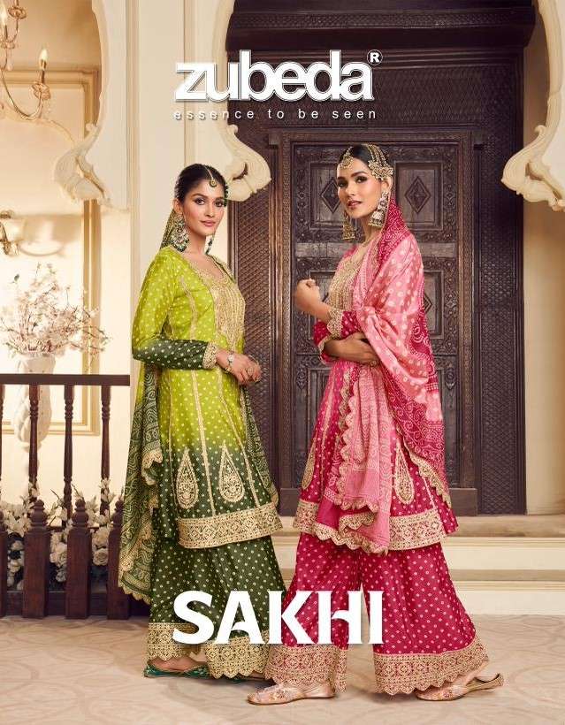 zubeda sakhi 722-724 series readymade designer party wear heavy suits online collection surat gujrat
