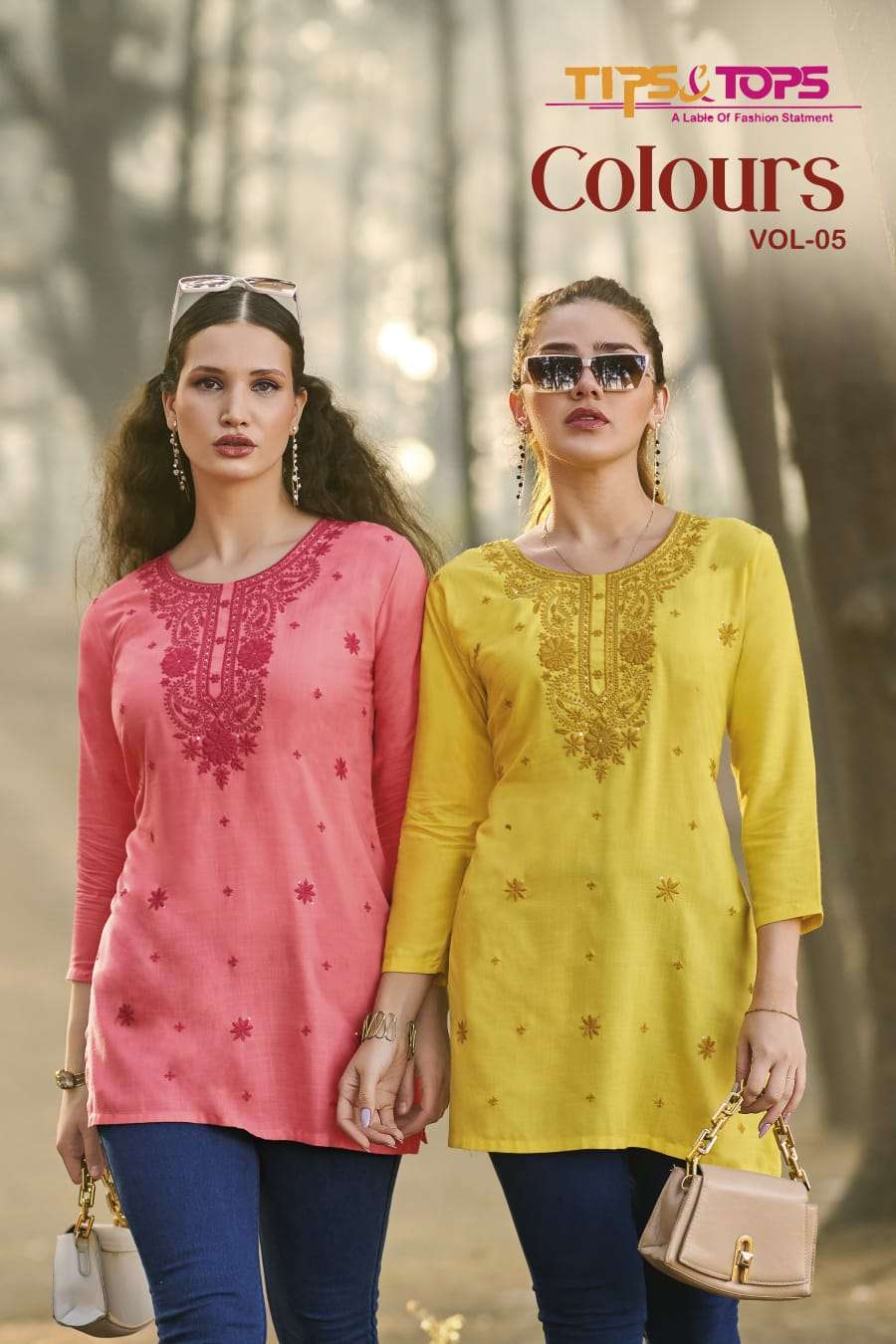 colors vol 5 by tips&tops 1001-1006 series readymade short tops for every day wear online price surat