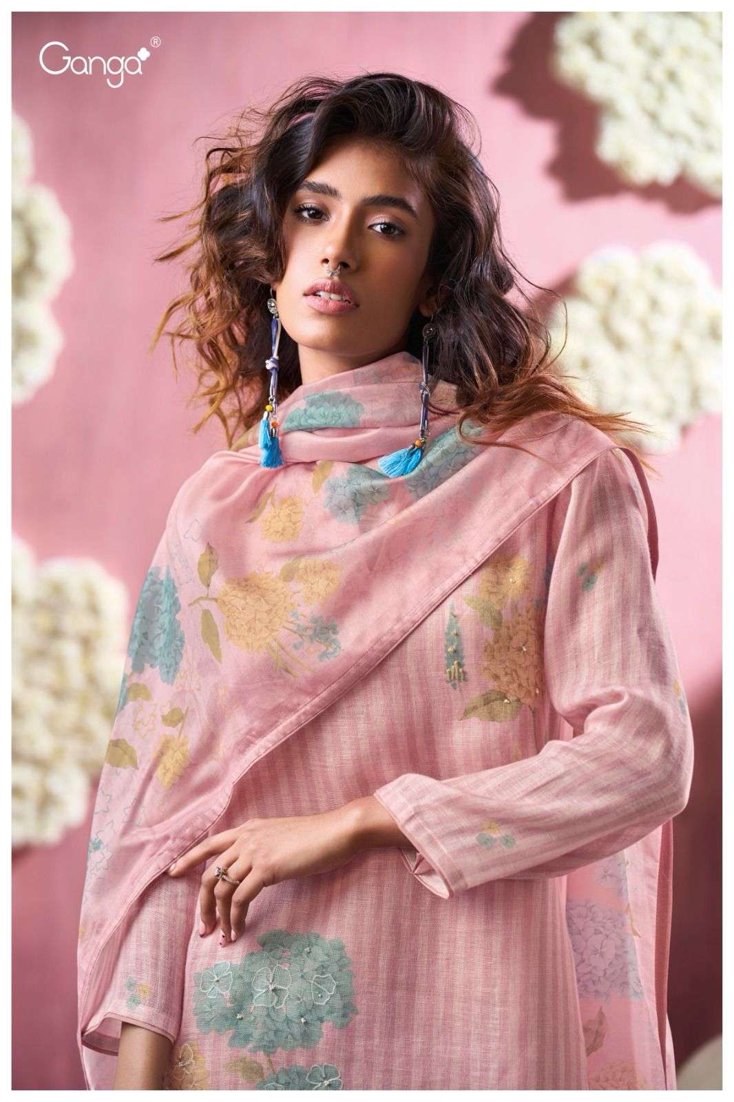 georgie 3398 by ganga fashion premium linen salwar kameez online wholesale price supplier surat