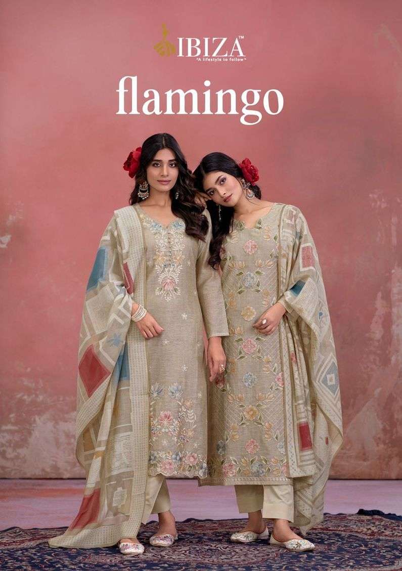 ibiza lifestyle flamingo 1861-1864 series pure silk fancy salwar kameez wholesale price surat