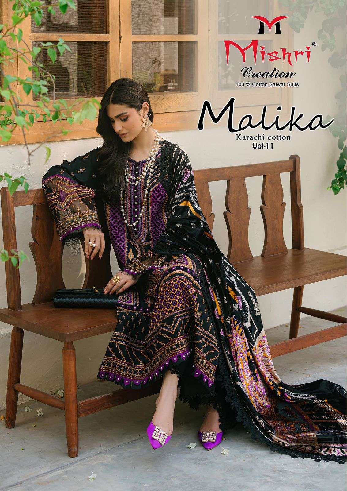  mallika vol 11 by mishri creation 11001-11006 series cotton embroidery pakistani wear salwar kameez best online price surat