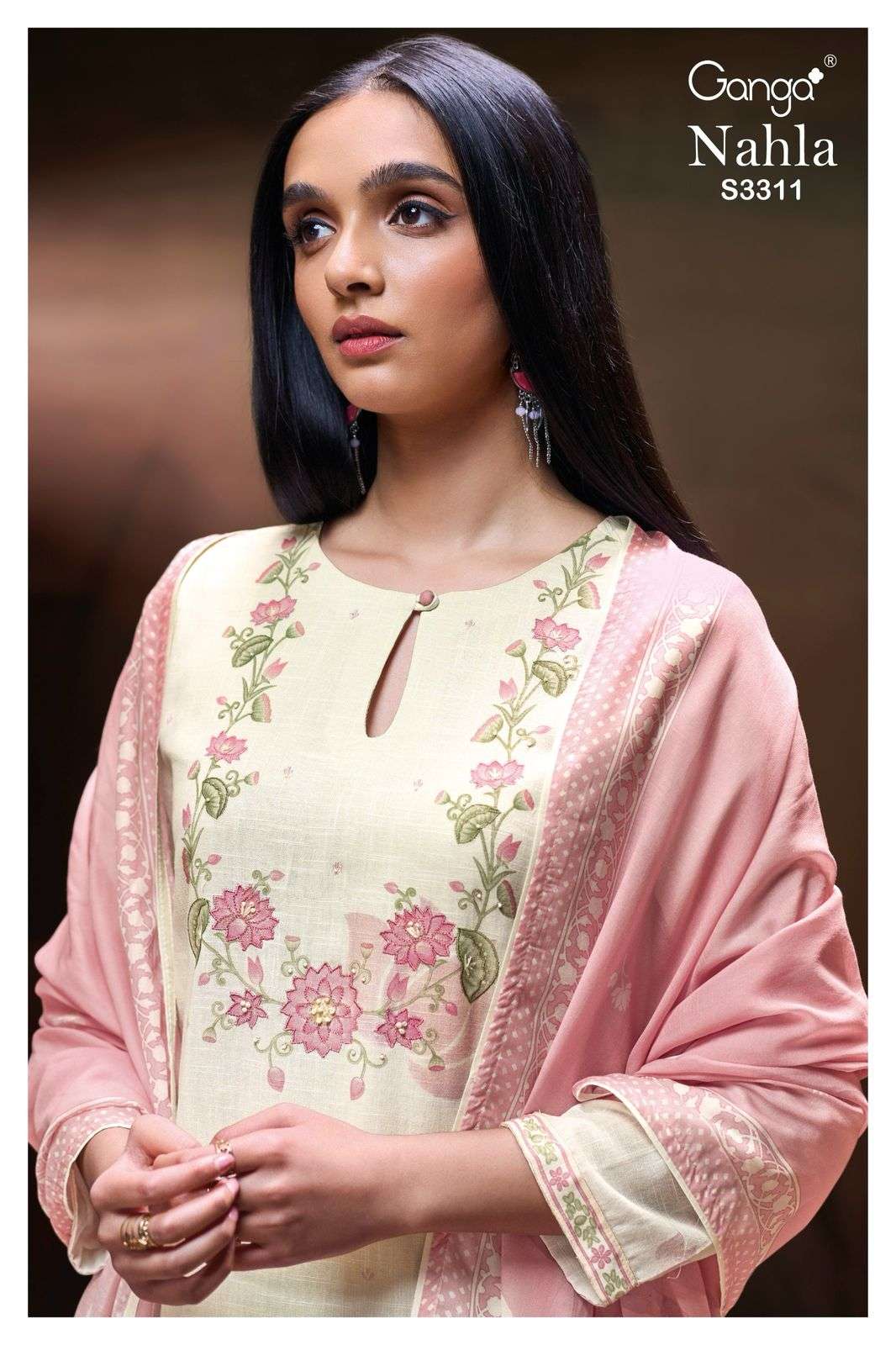 nahla 3311 by ganga fashion premium cotton unstich salwar kameez wholesale price supplier surat