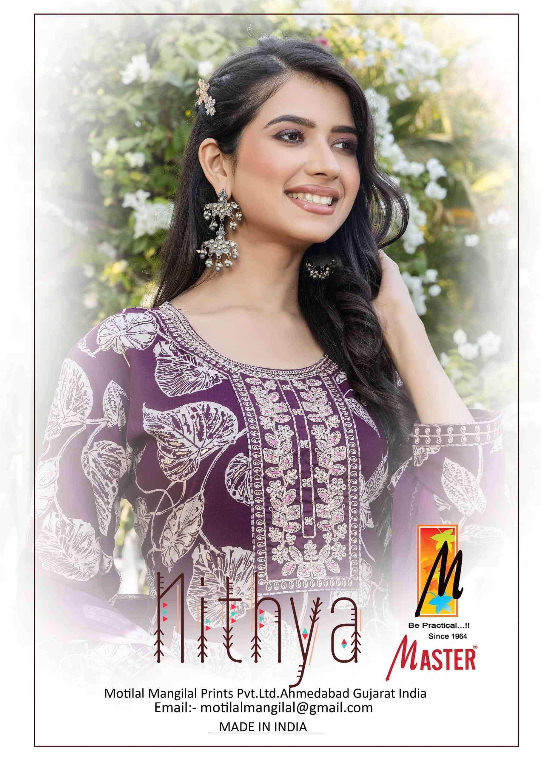 nitiya by master 101-108 series rayon digital print fancy radymade kurti best online price surat 