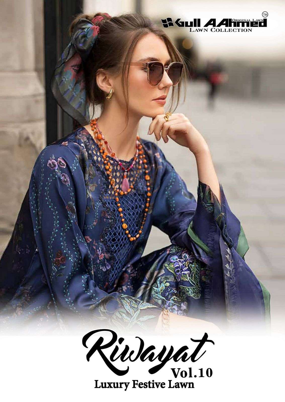riwayat vol 10 by gull ahmed 10001-10006 series lawn cotton pakistani wear salwar kameez best online price surat