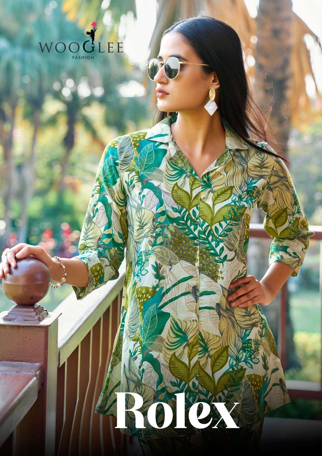 rolex by wooglee 3001-3006 series rayon with exclusive printed designer cord set collection best online price surat