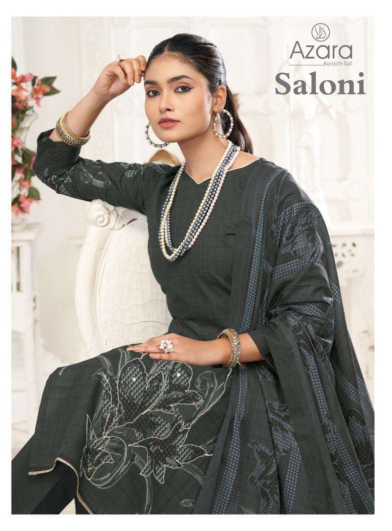 saloni by azara 49001-49004 series lawn cotton printed designer salwar kameez best online price surat