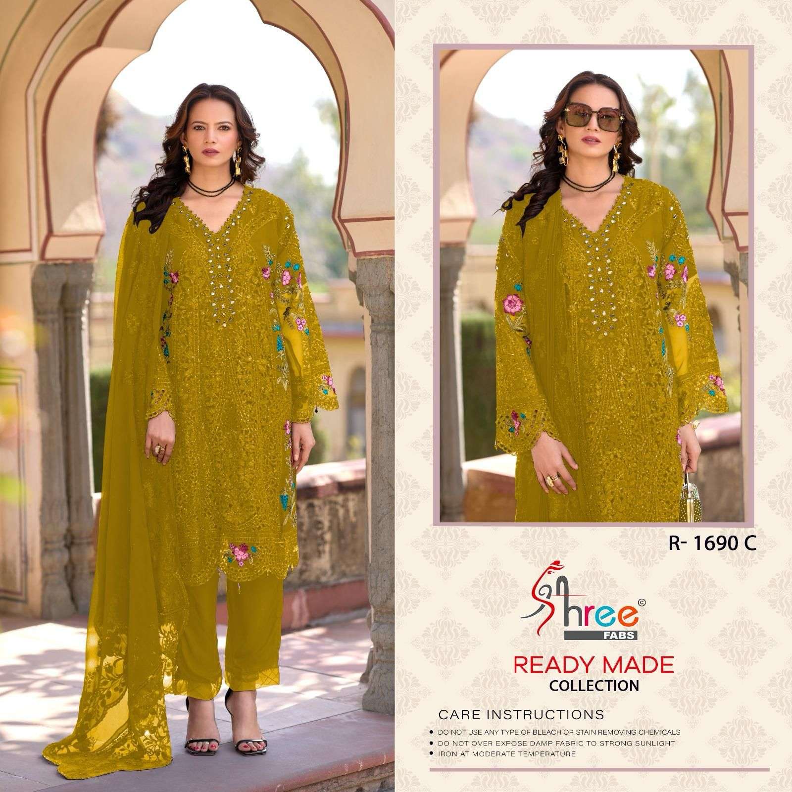 shree fabs 1690 colours ragga chiffon designer look readymade salwar kameez wholesale price surat