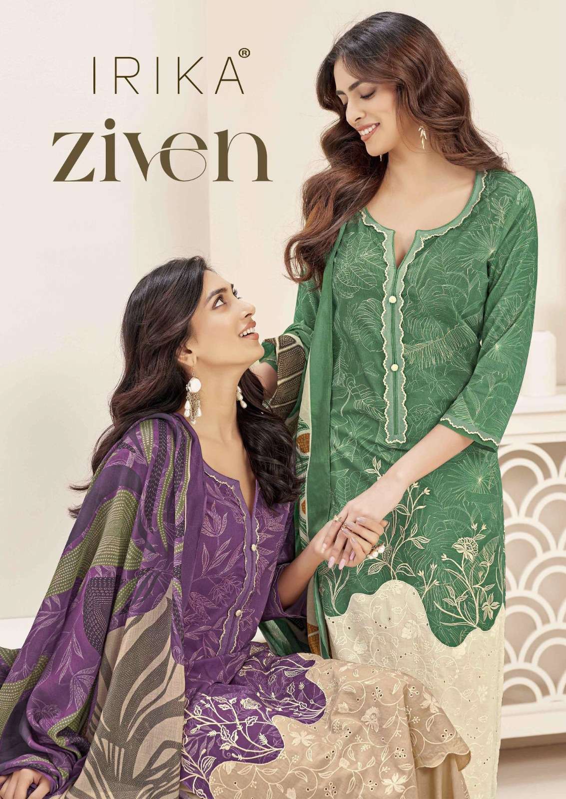 ziven irika 1001-1006 series digital printed cambric cotton with embroidery salwar kameez best online rant surat