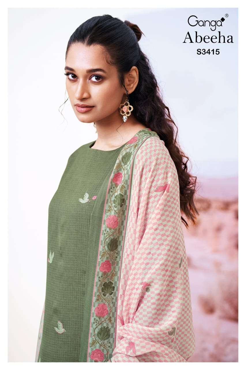 abeeha 3415 by ganga cotton summer wear salwar kameez buy online surat
