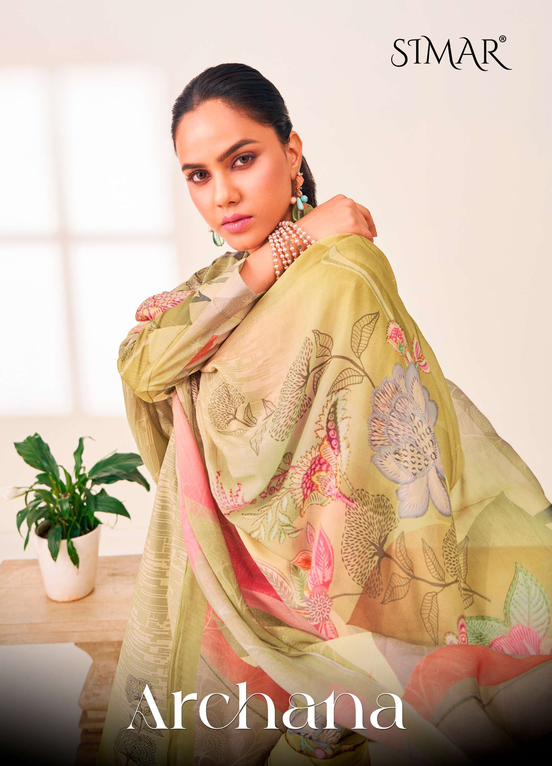 archana by simar colors premium unstitched designer lawn cotton salwar kameez online dealer surat