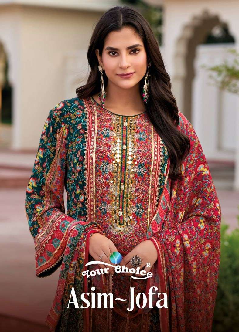 asim jofa by your choice colors latest designer stylish affordable casual wear salwar kameez best online price surat