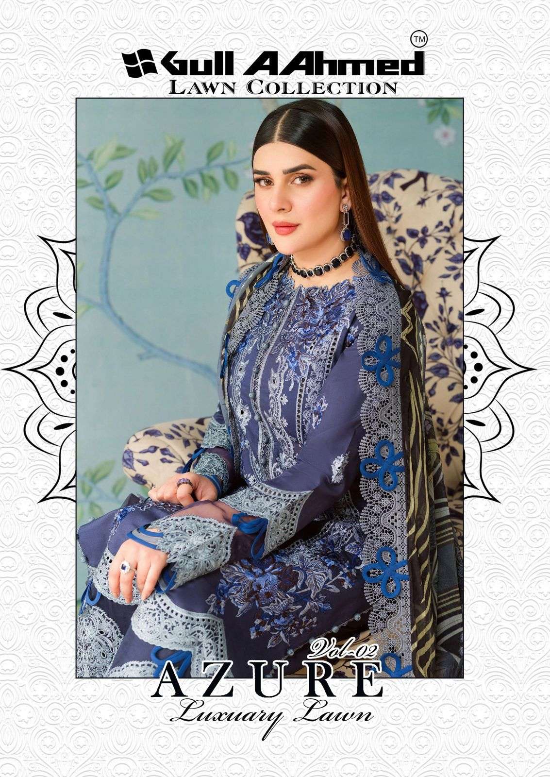 azure vol 2 by gull ahmed 2001-2006 series exclusive designer unstitched party wear salwar kameez best online price surat