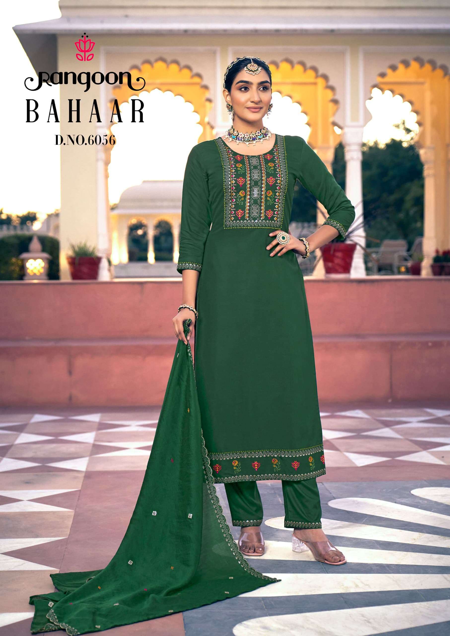 bahar by rangoon 6051-6056 series fancy worked latest designer readymade party wear salwar kameez best online price surat