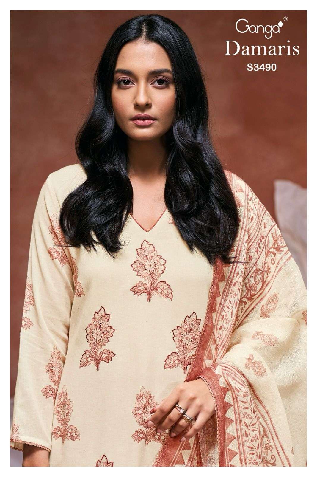 damaris 3490 by ganga exclusive hand embroidery latest designer casual wear cotton salwar kameez best online price surat