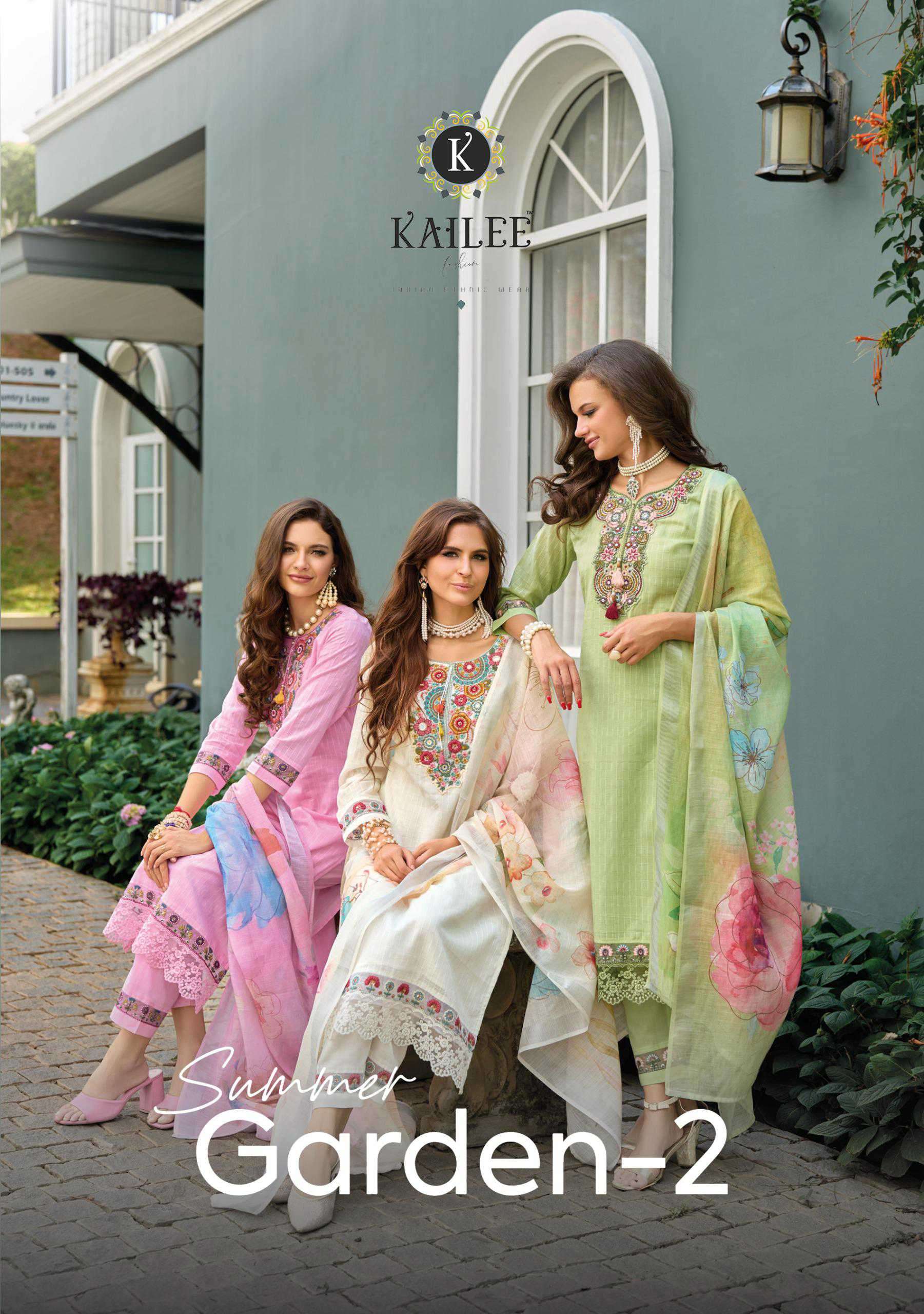 garden vol 2 by kailee 44401-44406 series pure cotton causal wear readymade kurti online surat