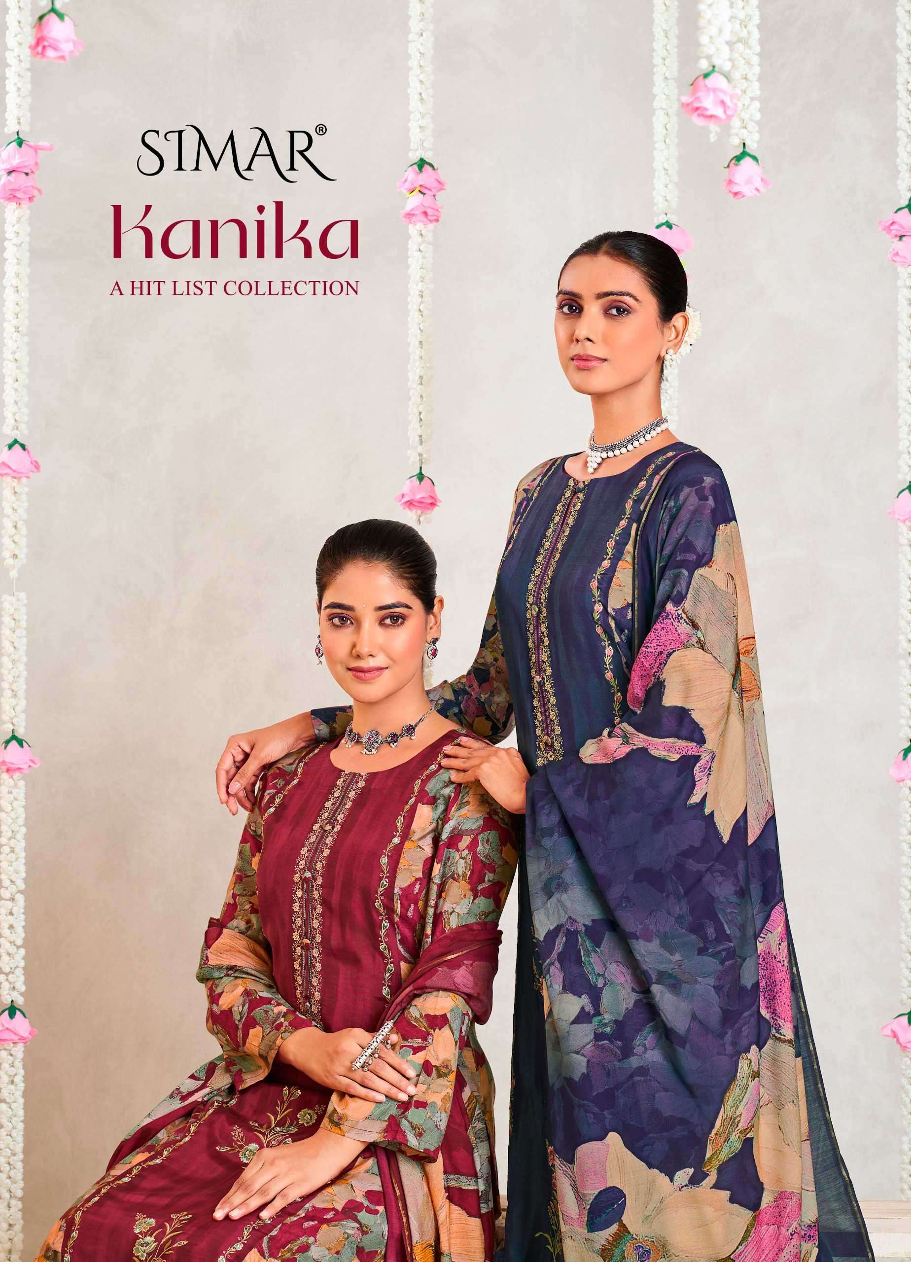 kanika by simar colors exclusive designer fancy look embroidered party wear salwar kameez online surat