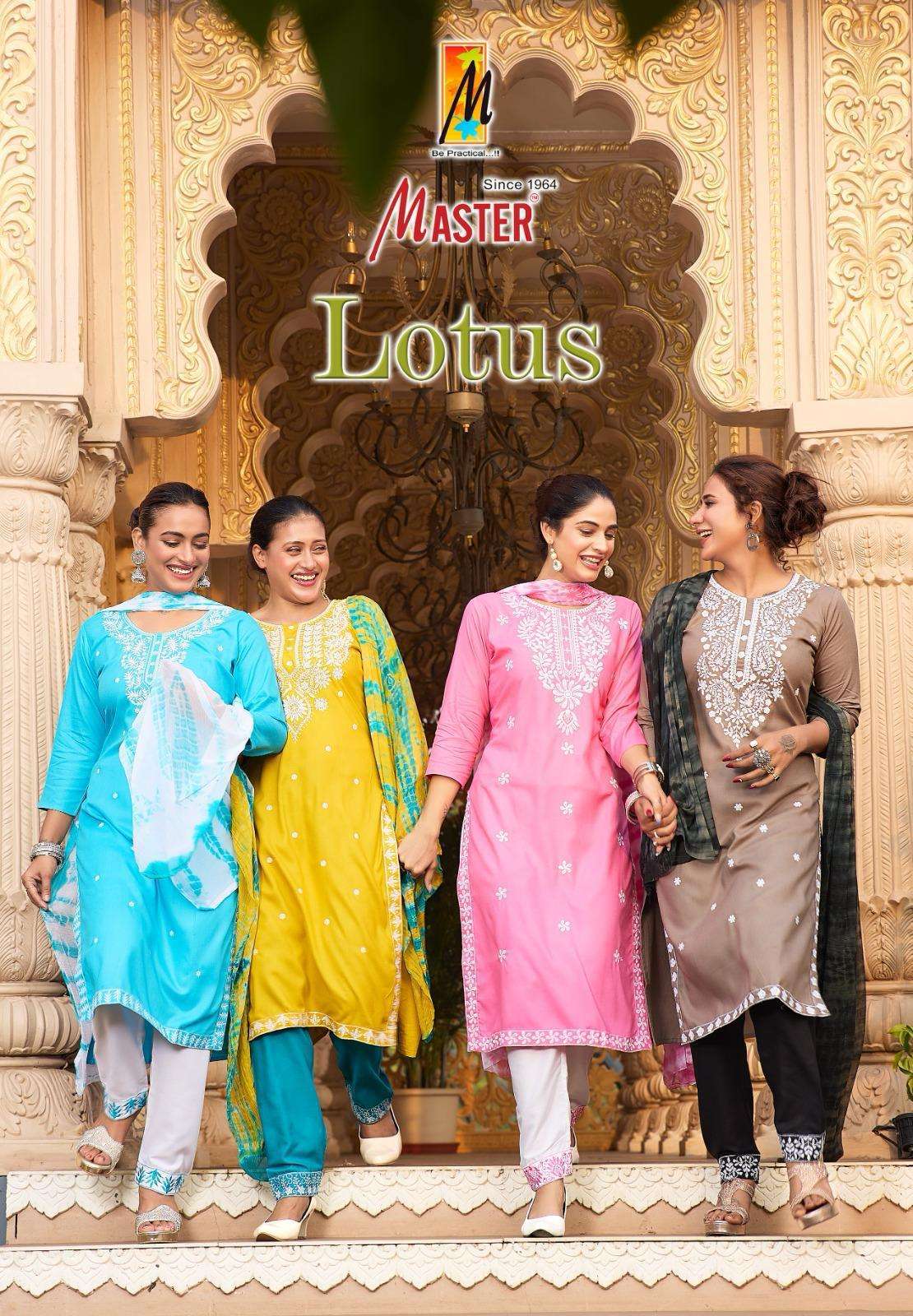 lotus by master 001-008 series readymade designer casual wear kurti with dupatta set buy online best price surat
