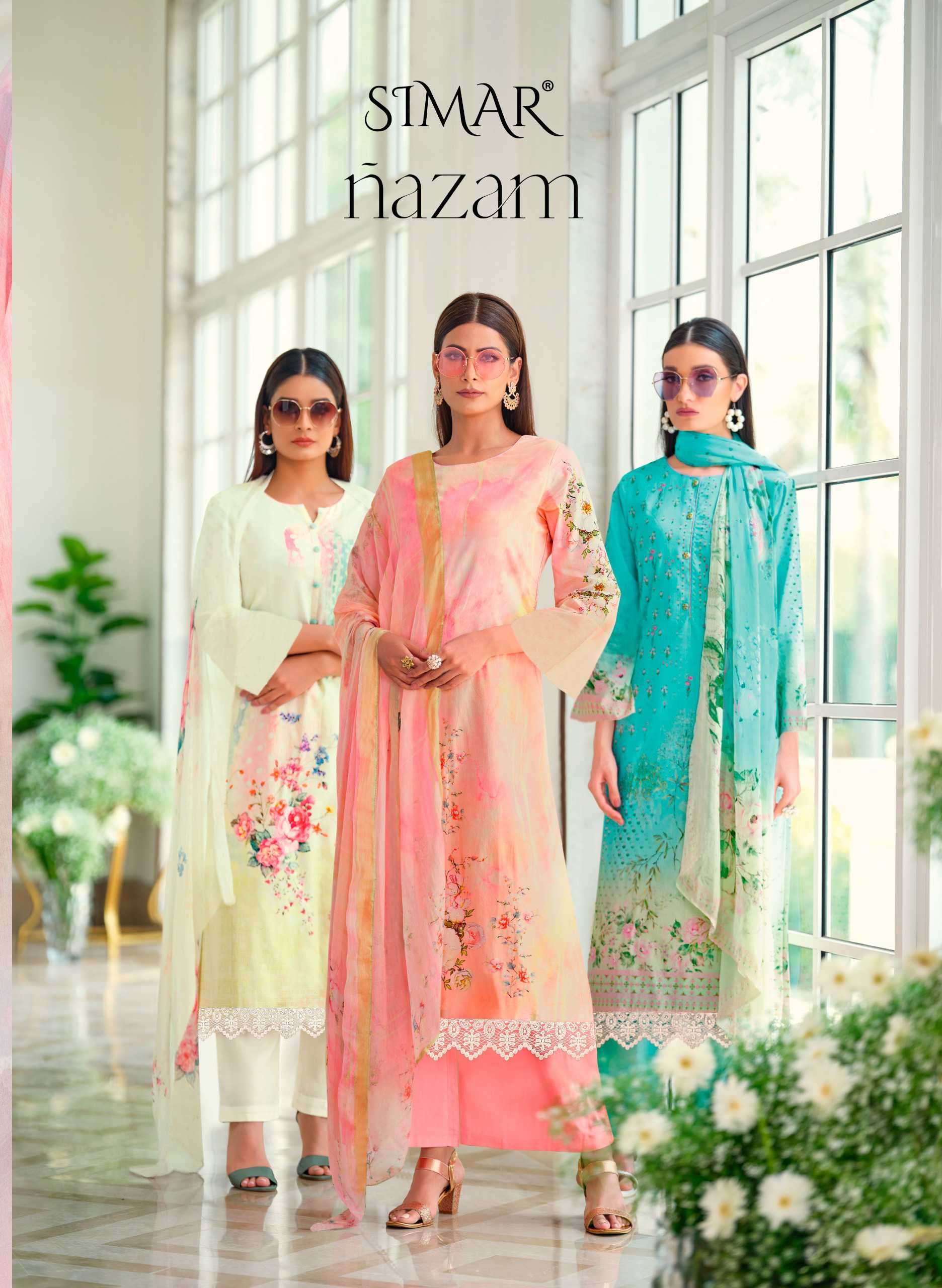 nazam by simar 327-932 series  affordable and comfortable salwar kameez for summer wear online best price surat
