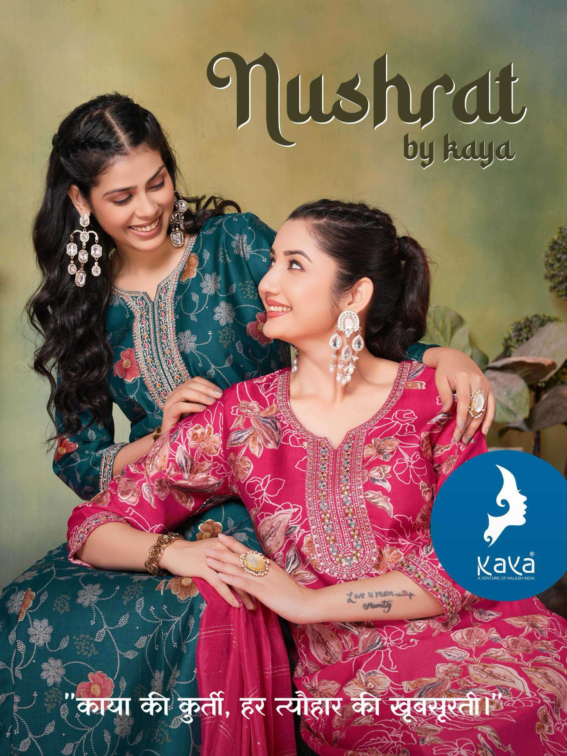 nushrat by kaya colors exclusive designer party wear readymade anarkali style salwar kameez online surat