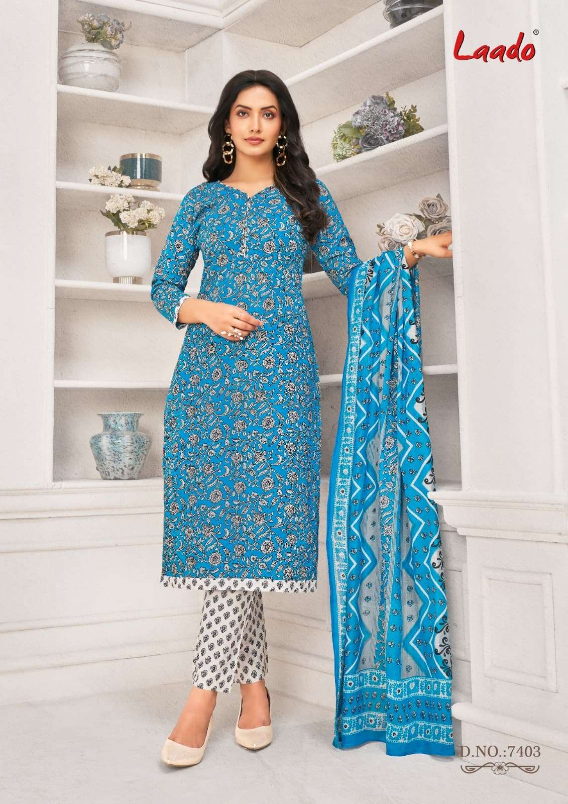 vol 7 by laado 7401-7410 series cotton daily wear salwar kameez best online price surat