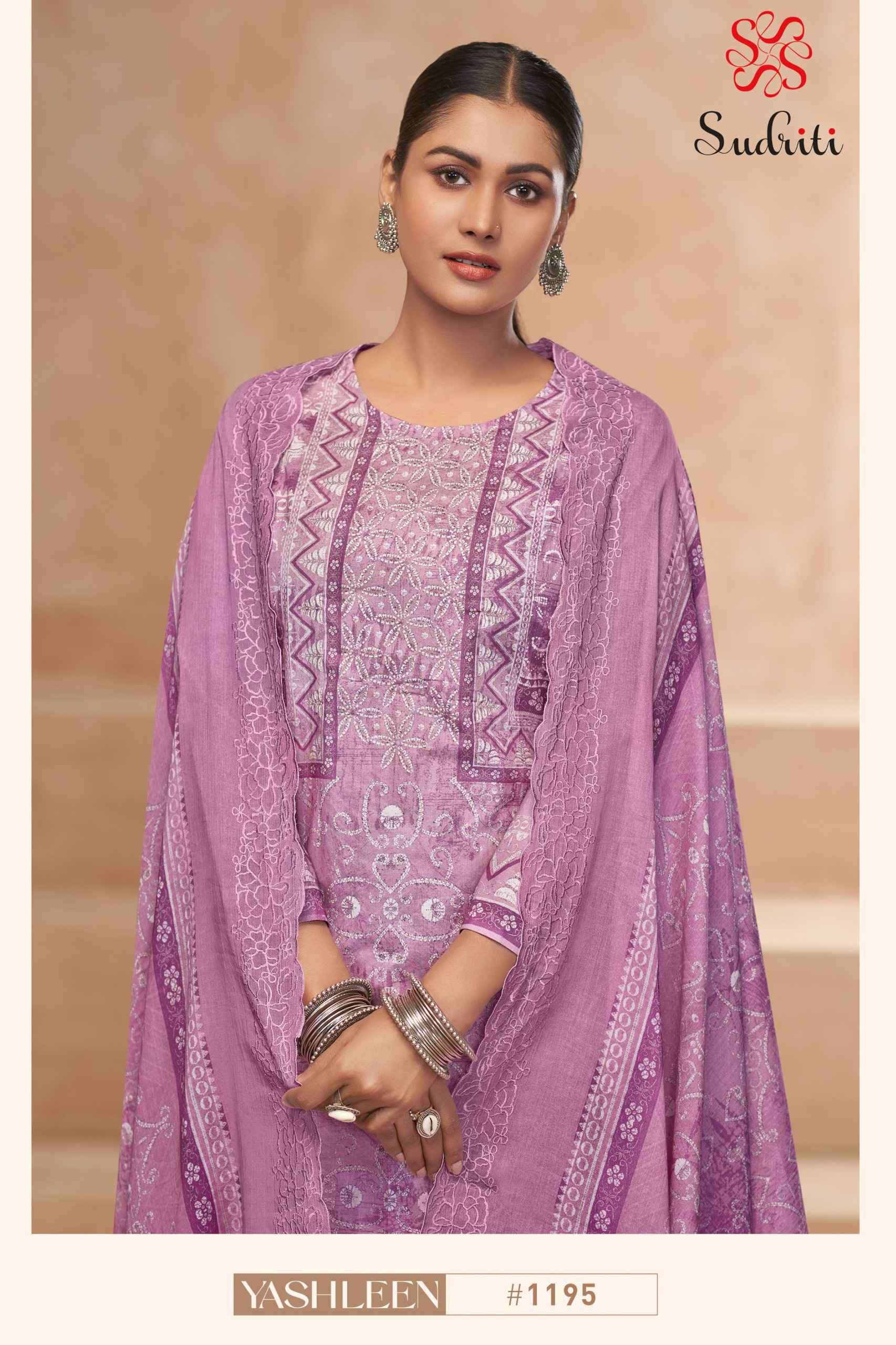 yashleen  by sudriti colors fancy handworked ready to wear cotton salwar kameez online surat
