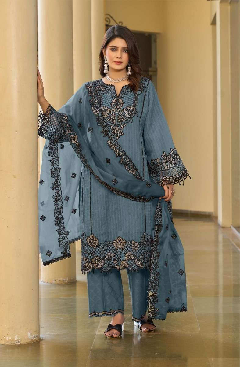 1042 by mushk colors latest designer heavy embroidered pakistani collection online surat