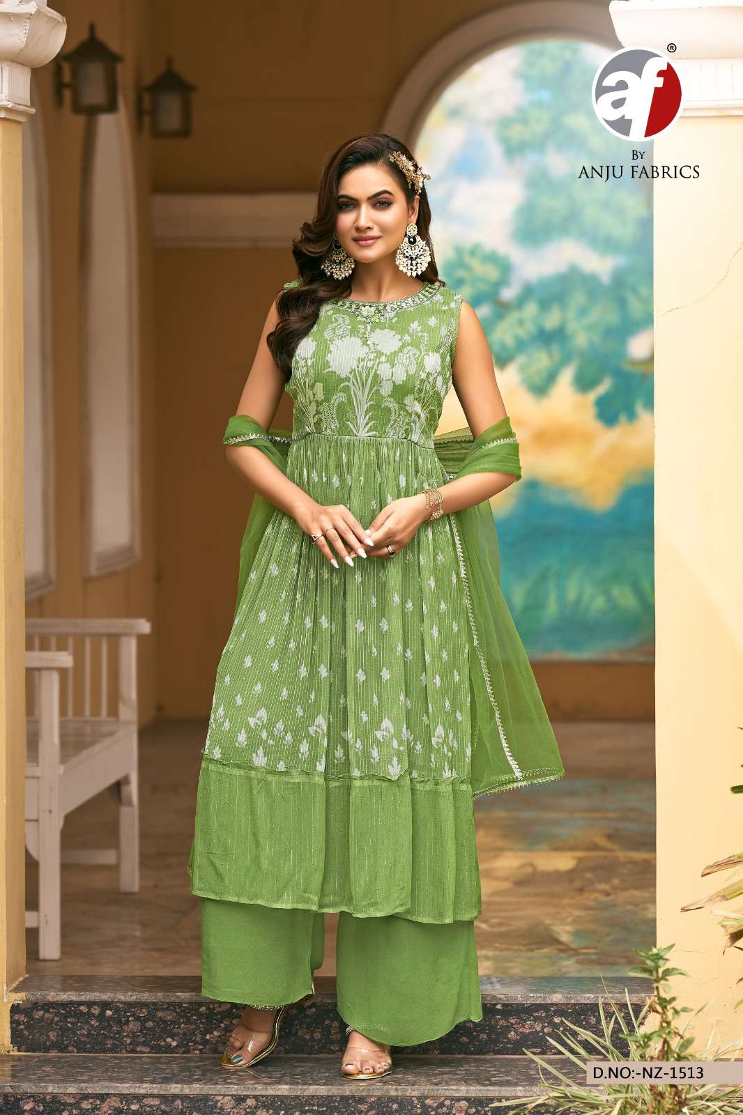 1513 by anju fabric designer readymade kurti for festival wear buy online surat
