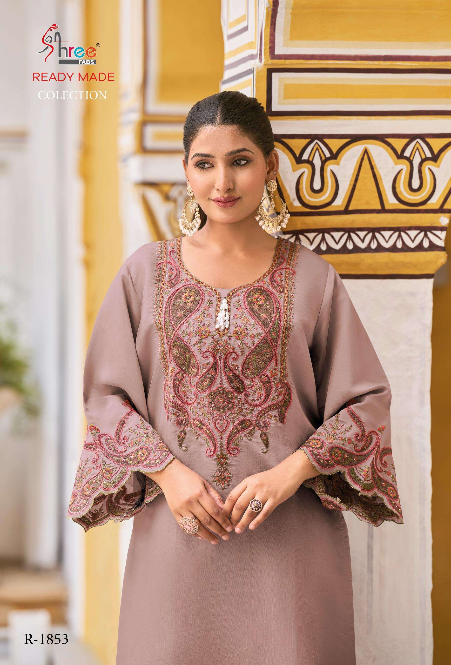 1853 by shree fabs latest designer casual wear readymade cord set manufacturer surat