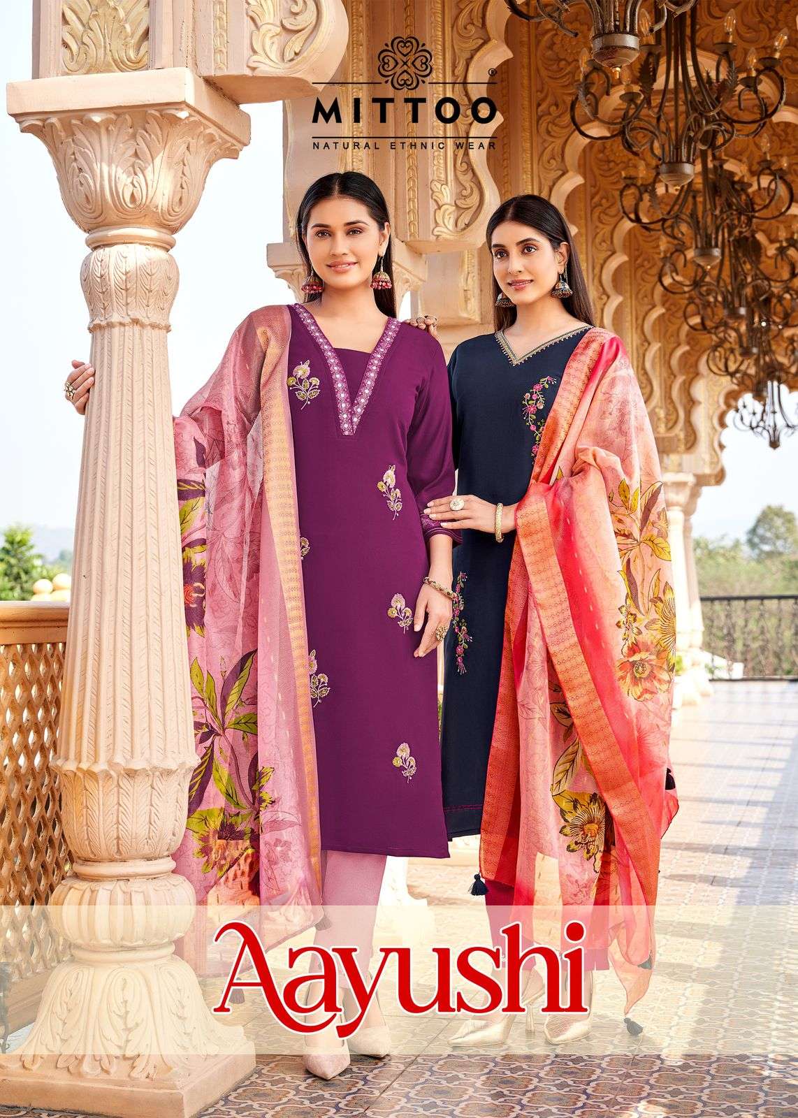 aayushi by mittoo 3001-3006 series fancy handwork with designer readymade salwar kameez online surat