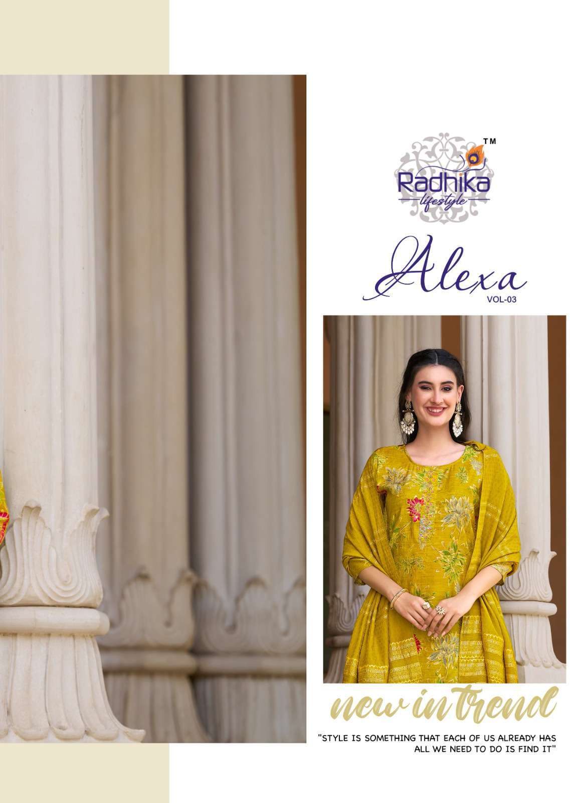 alexa vol-3 by radhika lifestyle 3001-3006 series exclusive designer party wear readymade kurti online surat
