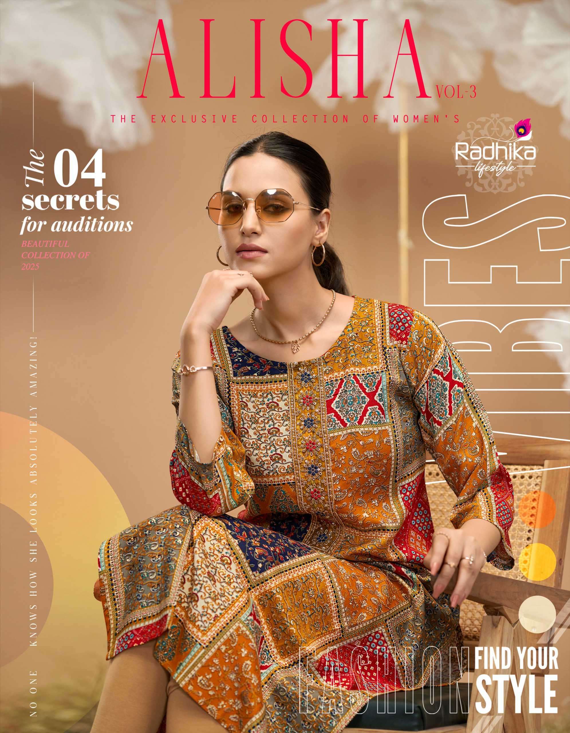 alisha vol 3 by radhika lifestyle 3001-3009 series exclusive designer readymade daily wear kurti online surat