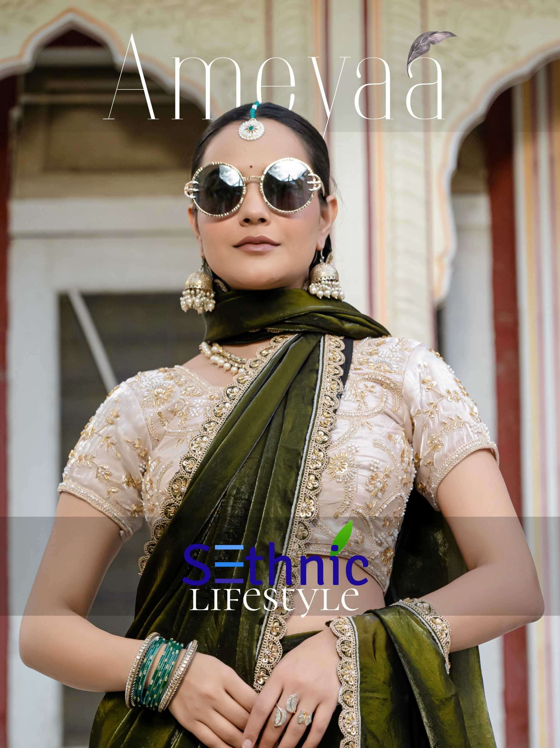 ameyaa by sethnic lifestyle 82001-82004 series exclusive designer party wear saree collection buy online surat