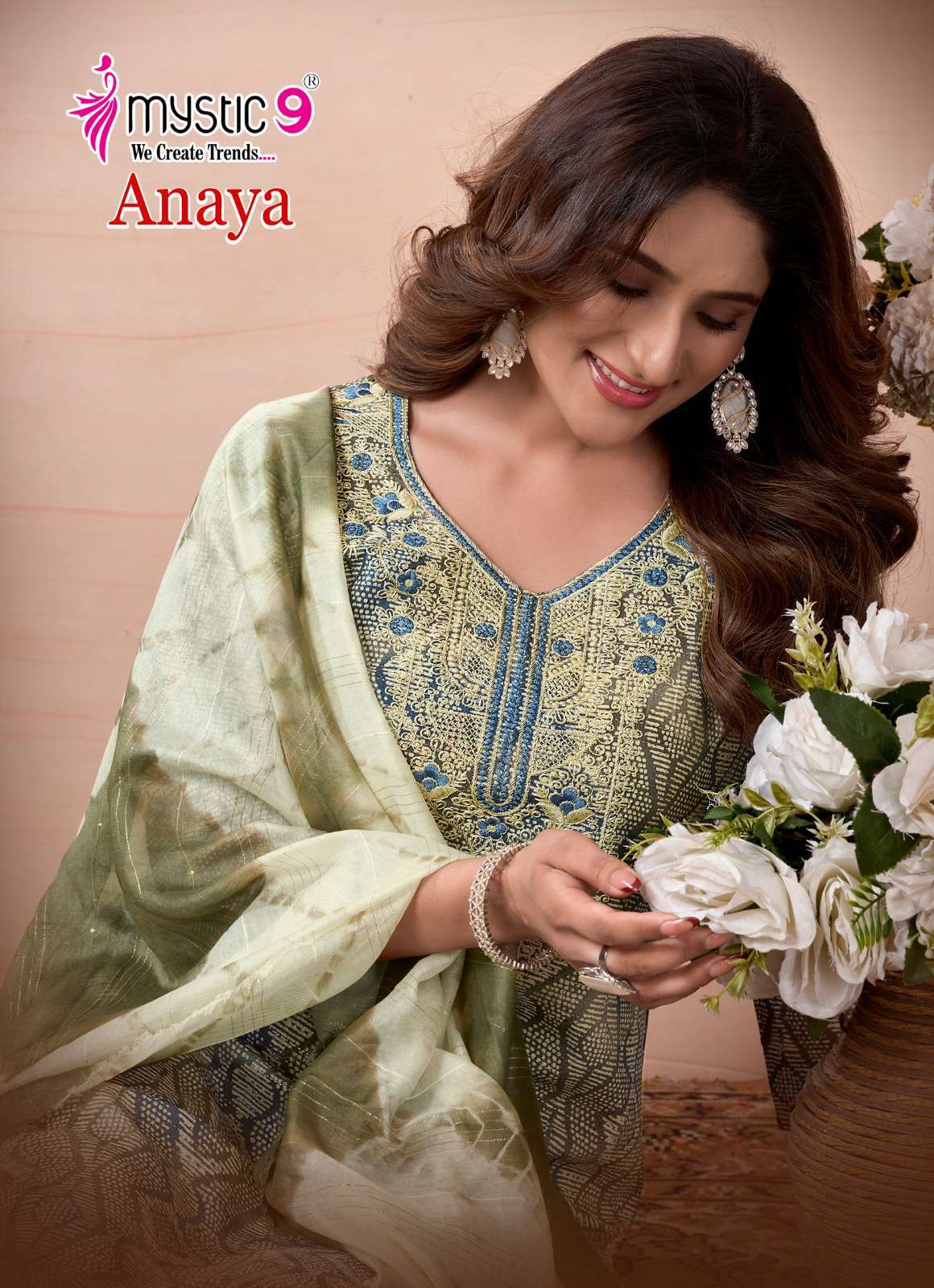 anaya vol 3 by mystic9 3001-3008 series latest designer readymade salwar kameez best online price surat