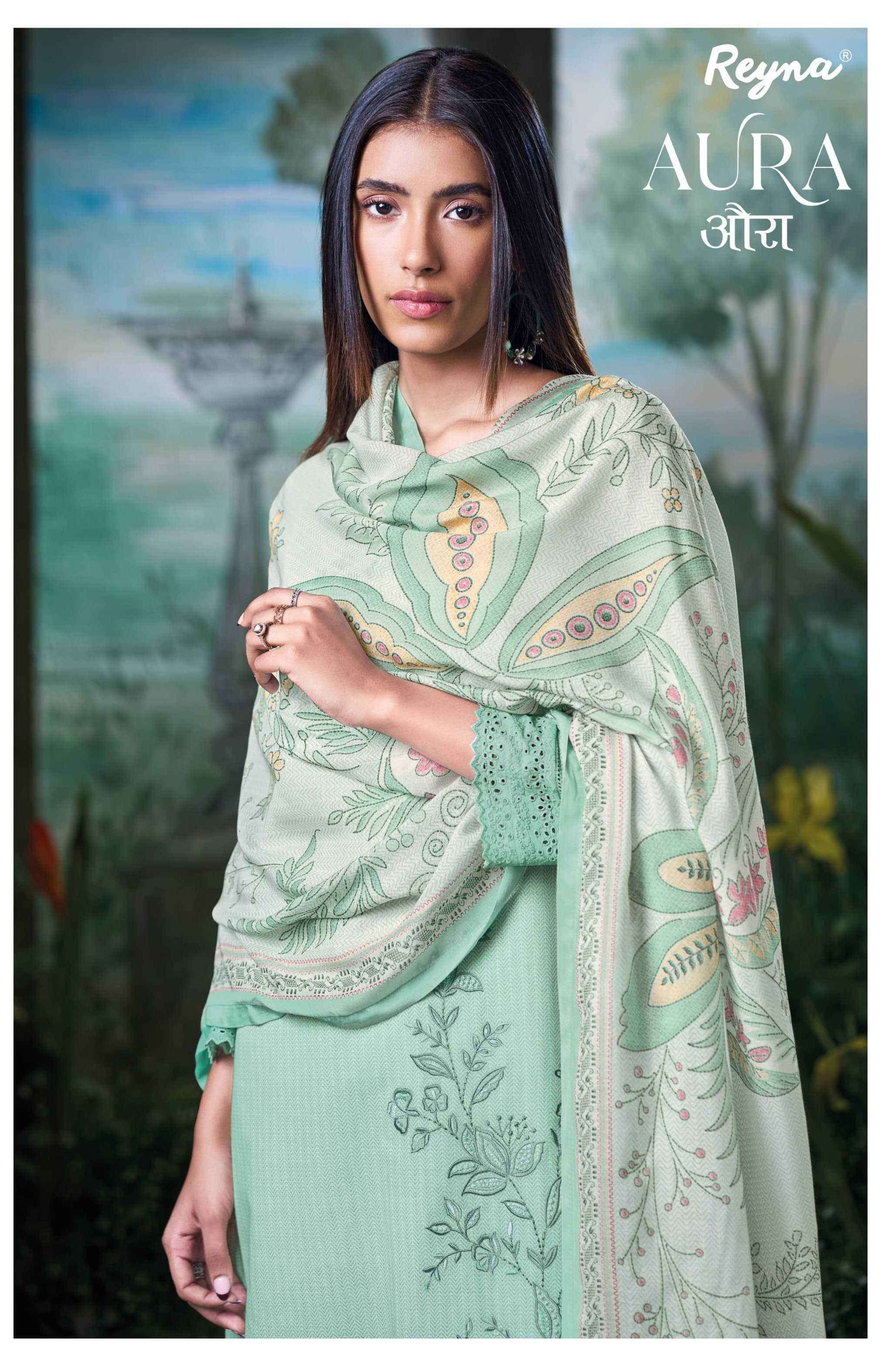 aura by reyna 10320-10323 series cotton with embroidered summer wear salwar kameez online surat