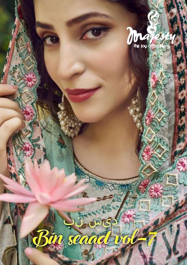 bin seaad vol-7 by mystic9 7001-7006 series summer cotton pakistani wear embroidered salwar kameez online suratr