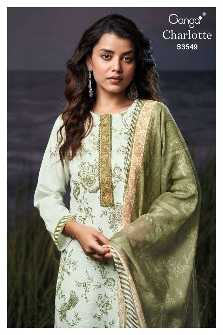 charlotte 3549 by ganga exclusive designer casual wear embroidered salwar kameez wholesale surat