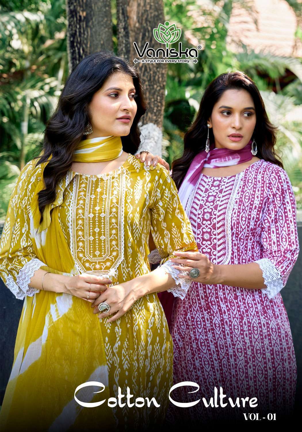 cotton culture vol-1 by vaniska 1001-1008 series exclusive designer party wear readymade kurti online surat