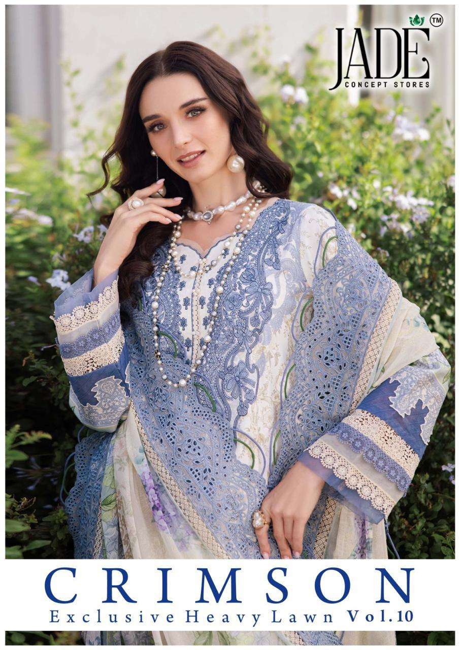 crimson vol 10 by jade 1001-1006 series latest designer ready to wear pakistani salwar kameez buy online surat