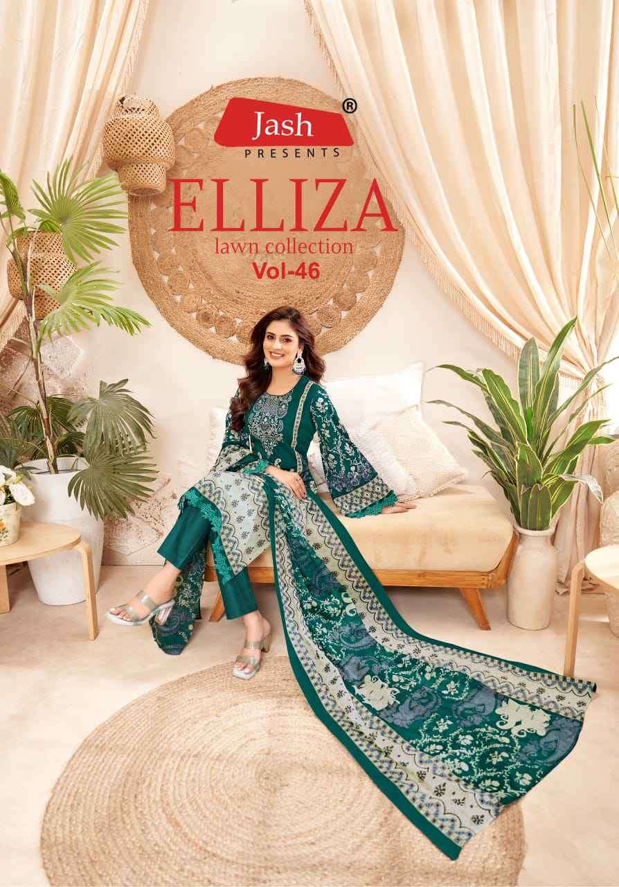 elliza vol-46 by jash 46001-46010 series exclusive designer cotton salwar kameez dealer surat